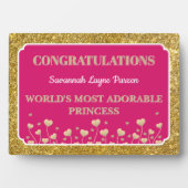 Princess! Fun Personalized girl tabletop plaque Fotoplatte (Vorderseite)