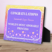 Princess! Fun Personalized girl tabletop plaque Fotoplatte