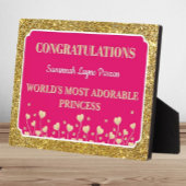 Princess! Fun Personalized girl tabletop plaque Fotoplatte