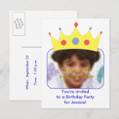 Princess Geburtstag Einladungskarten (Vorne/Hinten)