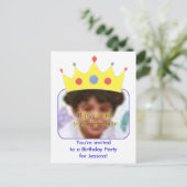 Princess Geburtstag Einladungskarten (Stehend Vorderseite)