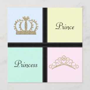 Princess Gender Reveal Dusche Einladung
