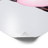 Princess Giraffe bläst Pink Bubble gum Fotodruck (Ecke)