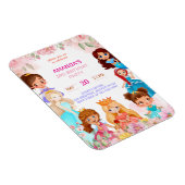Princess Girl Birthday Party 3. Jahr Einladung Magnet (Rechte Seite)