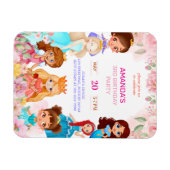 Princess Girl Birthday Party 3. Jahr Einladung Magnet (Horizontal)