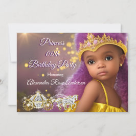 Princess Girls Birthday Party tiara lila ethnische Einladung