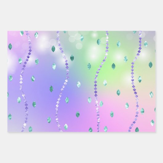 Princess Glitzer Geschenkpapier Set (Vorderseite 2)