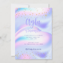 Princess Glitzern 5. Geburtstag Einladung