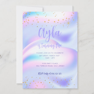 Princess Glitzern 5. Geburtstag Einladung