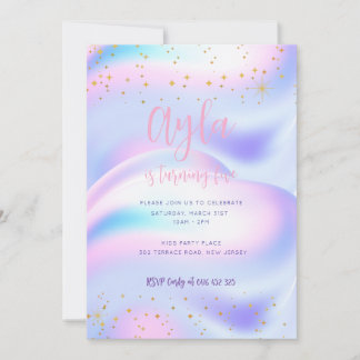 Princess Glitzern 5. Geburtstag Einladung