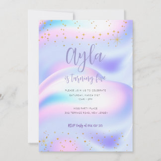 Princess Glitzern 5. Geburtstag Einladung