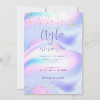 Princess Glitzern 5. Geburtstag Einladung