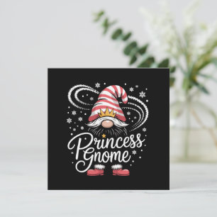 Princess Gnome Matching Family Gnomes Funny Xmas Feiertagskarte