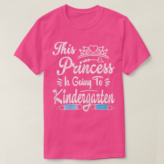 Princess Going To Kindergarten Tee For Girls Back (Design vorne)
