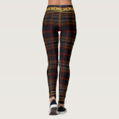 Princess Gold Chain Black Red Kariert Tartan Leggings (Rückseite)