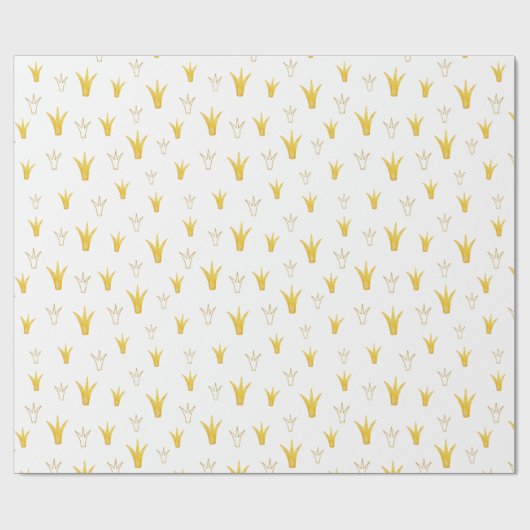 Princess Gold Crown Geschenkpapier (Flach)