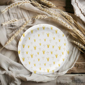 Princess Gold Crown Pappteller