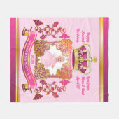 Princess Gold Crown Perlen Ihr Foto Extravaganten  Fleecedecke (Vorderseite (Horizontal))