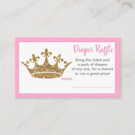 Princess Gold Crown-Windel-Lotterie-Baby Begleitkarte