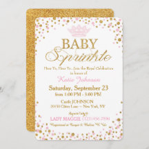 Princess Gold Glitzer Sprinkle Baby Dusche