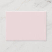 Princess Gold Pink Girl Baby Shower Books for baby Begleitkarte (Rückseite)