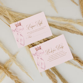 Princess Gold Pink Girl Baby Shower Books for baby Begleitkarte