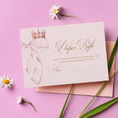 Princess Gold Pink Girl Baby Shower Diaper Rafle Begleitkarte