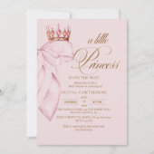 Princess Gold Pink Girl Baby Shower Einladung (Vorderseite)
