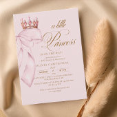 Princess Gold Pink Girl Baby Shower Einladung