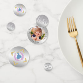 Princess Gown Gold Glitzer & Custom Foto Konfetti