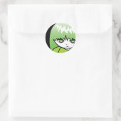 Princess Green Classic Round Aufkleber (Tasche)