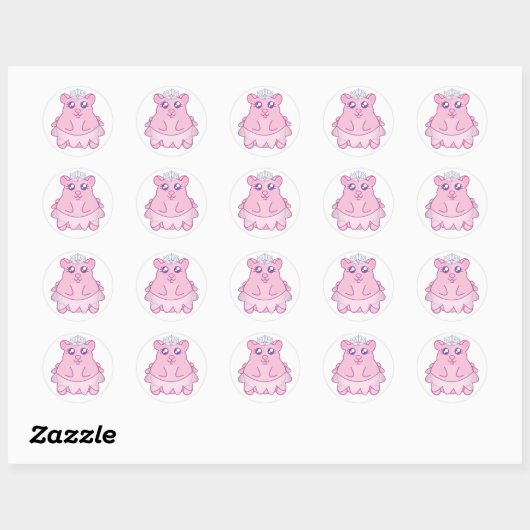 Princess Hamster Stickers (Blatt)