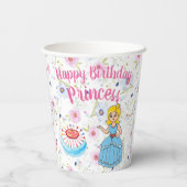 Princess Happy Birthday Paper Cup Pappbecher (Rückseite)