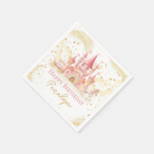 Princess Happy Birthday Paper Napkin Serviette (Ecke)