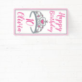 Princess Happy Birthday Party Tiara Dress Up Crown Banner (InSitu)