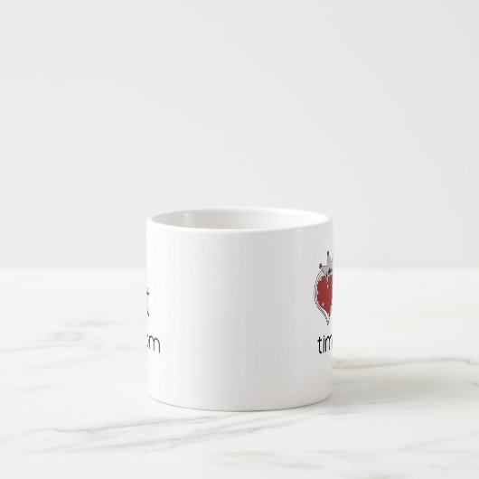 Princess Heart 1st Time Mama Geschenke Espressotasse (Vorderseite)