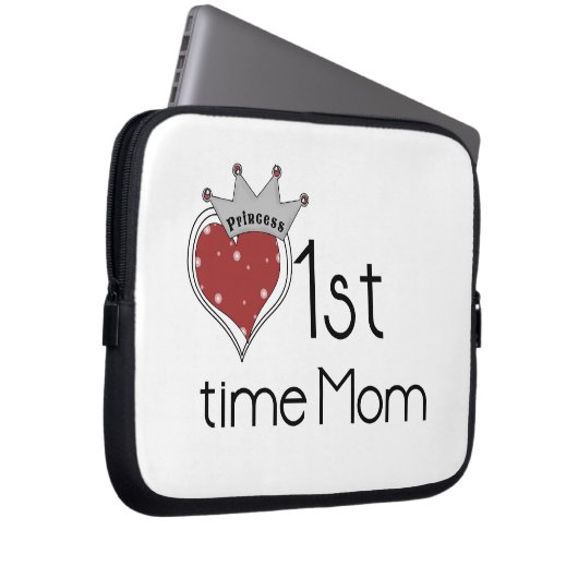 Princess Heart 1st Time Mama Geschenke Laptopschutzhülle (Vorne Rechts)