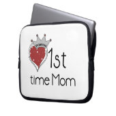Princess Heart 1st Time Mama Geschenke Laptopschutzhülle (Vorderseite Links)
