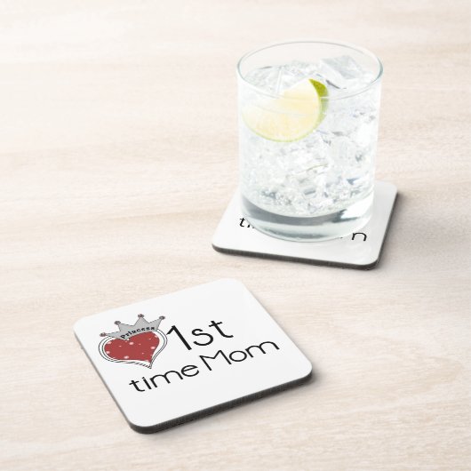 Princess Heart 1st Time Mama Geschenke Untersetzer (Rechte Seite)