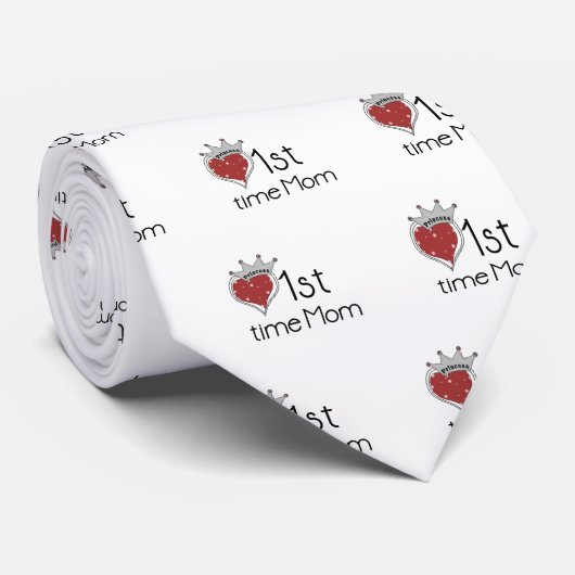 Princess Heart 1st Time Mama Tshirts und Geschenke Krawatte (Gerollt)