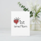 Princess Heart 1st Time Mama Tshirts und Geschenke Postkarte (Stehend Vorderseite)