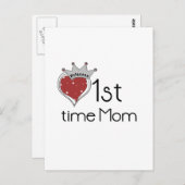 Princess Heart 1st Time Mama Tshirts und Geschenke Postkarte (Vorne/Hinten)