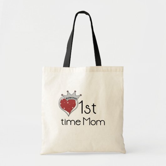 Princess Heart 1st Time Mama Tshirts und Geschenke Tragetasche (Vorne)