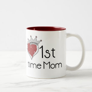 Princess Heart 1st Time Mama Tshirts und Geschenke Zweifarbige Tasse