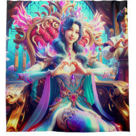 Princess Heart Hands Duschvorhang