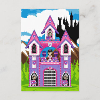 Princess & Heart Knights Burg RSVP Karte