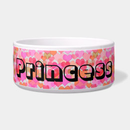Princess Hearts Fur Baby Food Bowl Napf