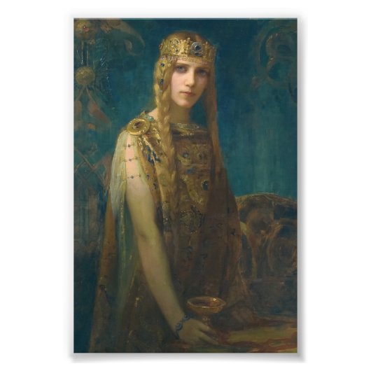 Princess Helen Tragen einer Krone Fotodruck (Vorne)