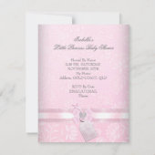 Princess Hübsch Baby Dusche Niedlich Girl Tiara Et Einladung (Rückseite)