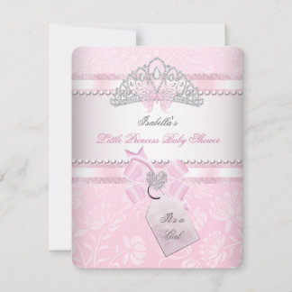 Princess Hübsch Baby Shower Girl Butterfly Tiara Einladung